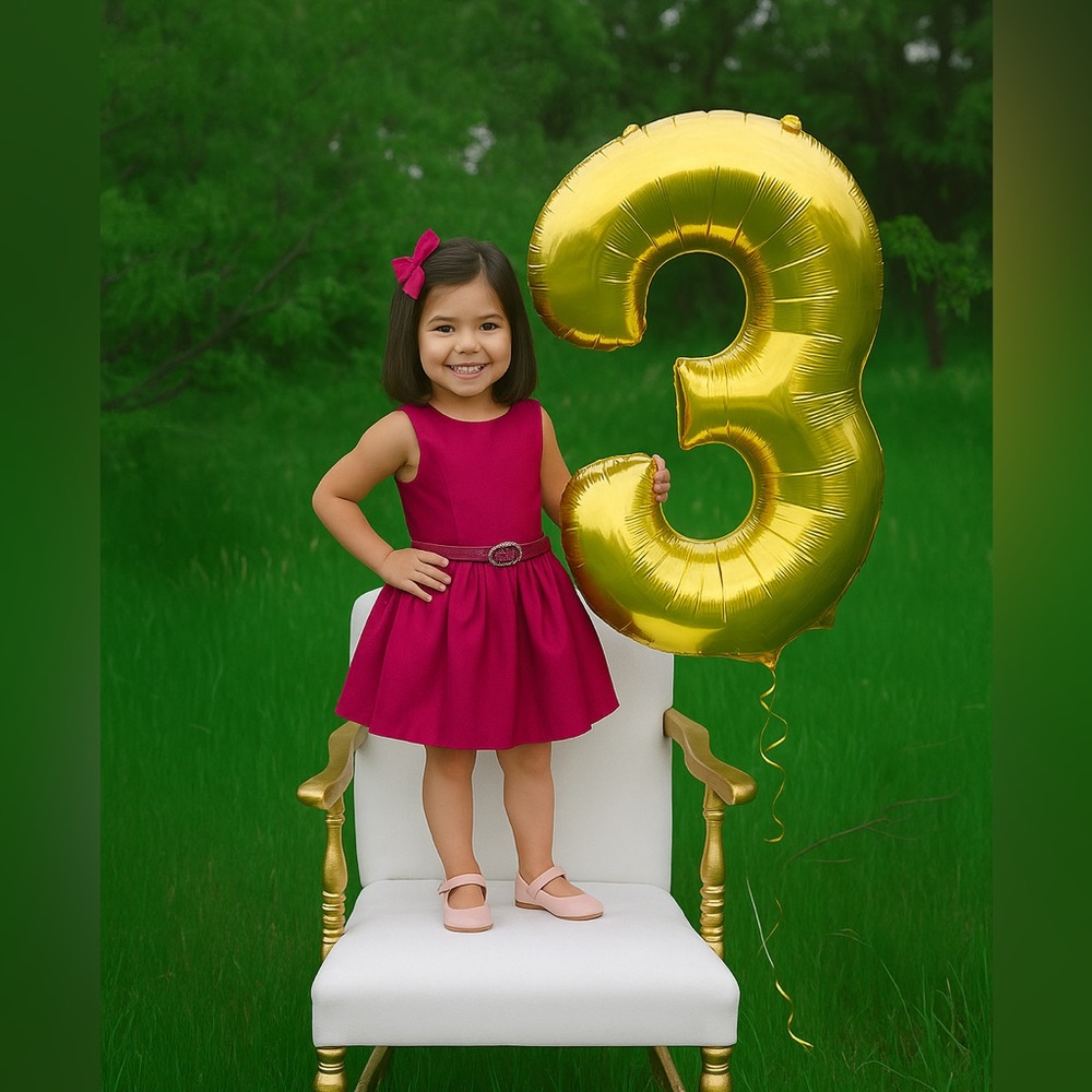Ralph Lauren Girls 3T Silk Party Dress with Belt- christmas holiday  100% silk
